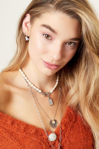 Collana di perle con chiusura ovale Gold Pearls h5 Immagine2